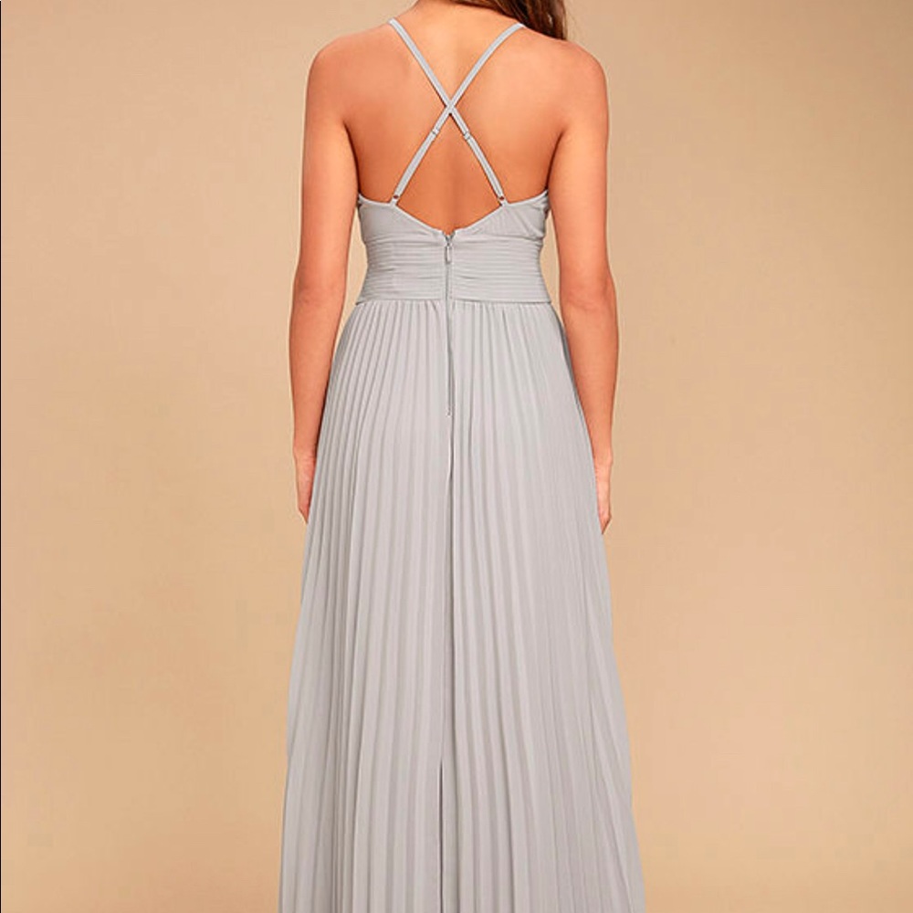 Lulus Grey Maxi Dress XS - Picture 6 of 13